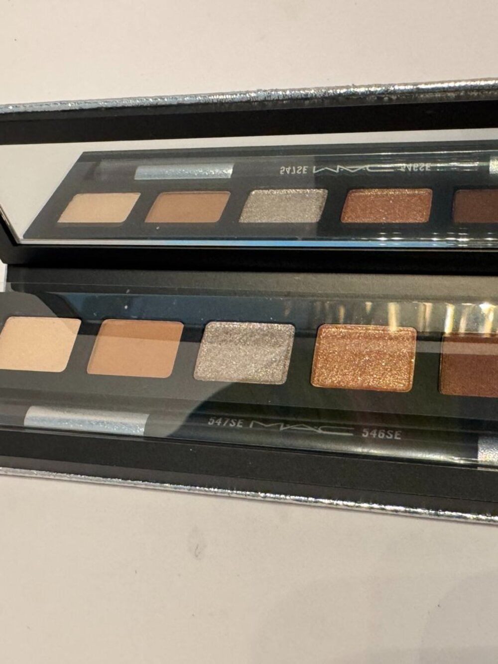 MAC Snow Ball Eye Compact Rose Gold Eyeshadow Palette Glitter Case New